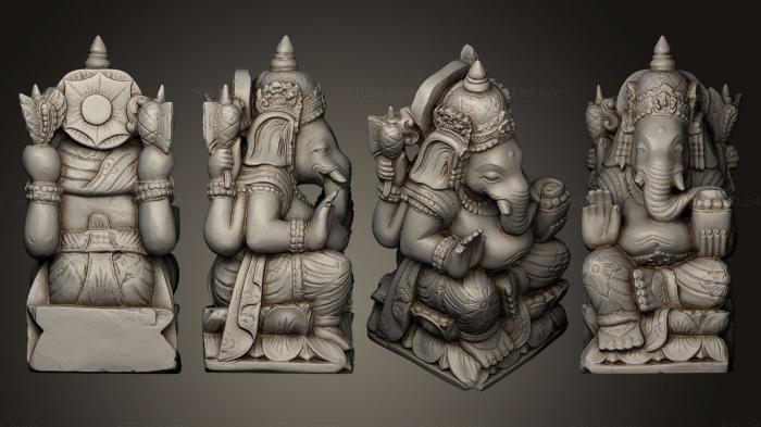 Скульптуры индийские (Статуя Ганеши, STKI_0076) 3D модель для ЧПУ станка
